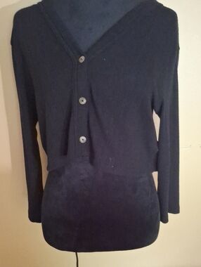 Maurices Black Cardigan Crop Sweater